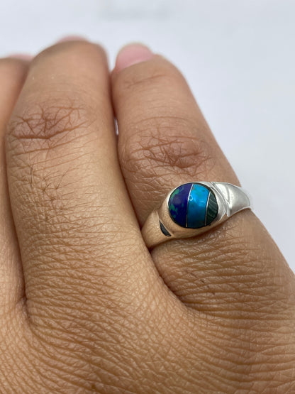 Anillo turquesa sobre fondo blanco mostrando el sello .925
