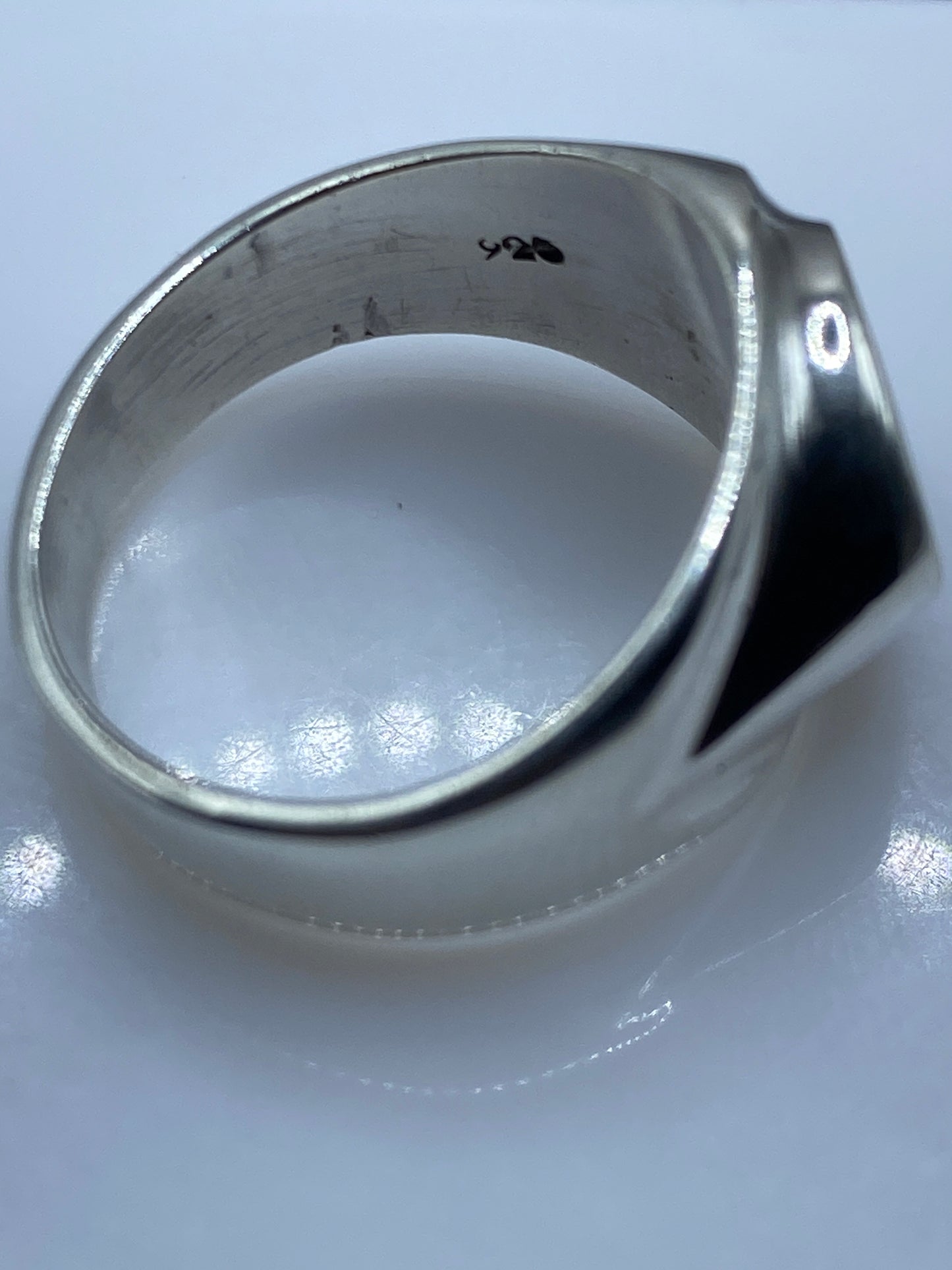 Anillo de Plata Solitario Coral Rojo — Presencia Masculina — foto 5