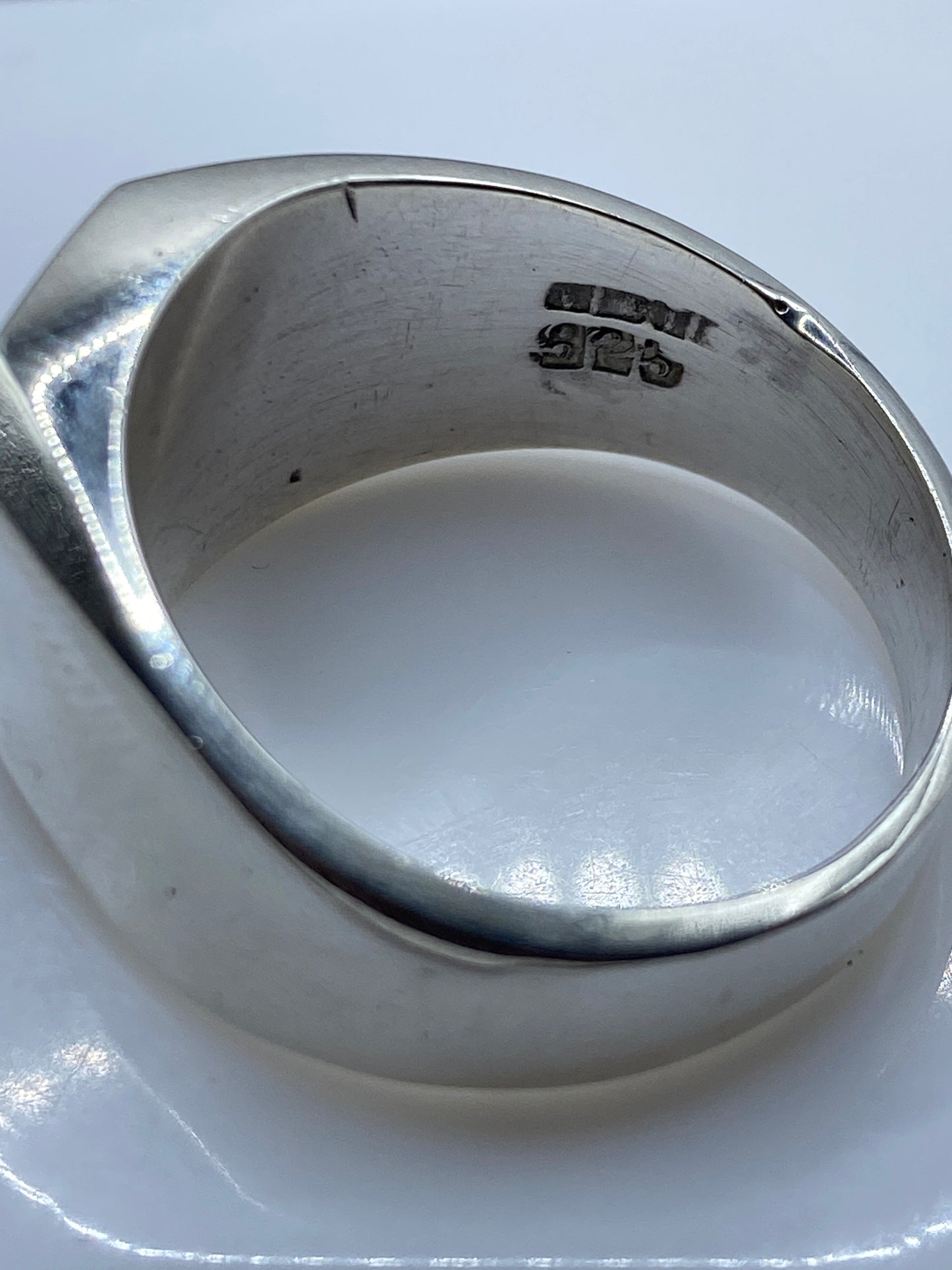 Anillo Signet Plata .925 Piedra Café — Presencia Masculina — foto 5