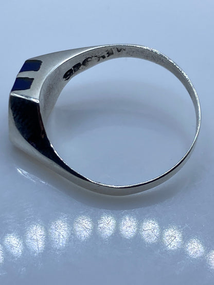 Anillo de Plata Piedra Azul Minimalista — Solitario Taxco — foto 5
