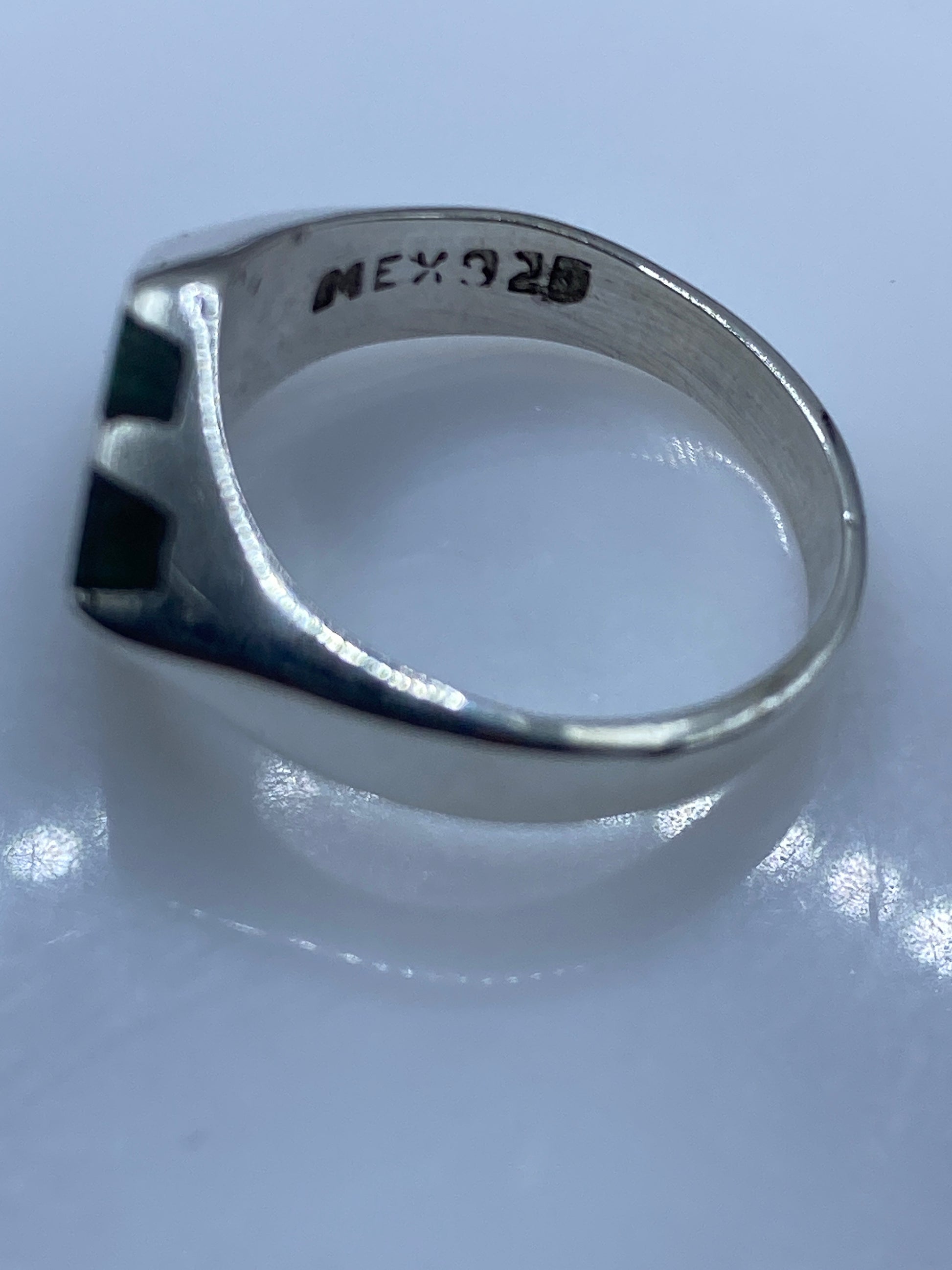 Anillo de Plata Malaquita Verde — Diseño Minimalista — foto 5