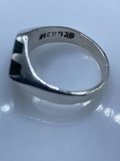 Anillo de Plata Malaquita Verde — Diseño Minimalista — foto 5