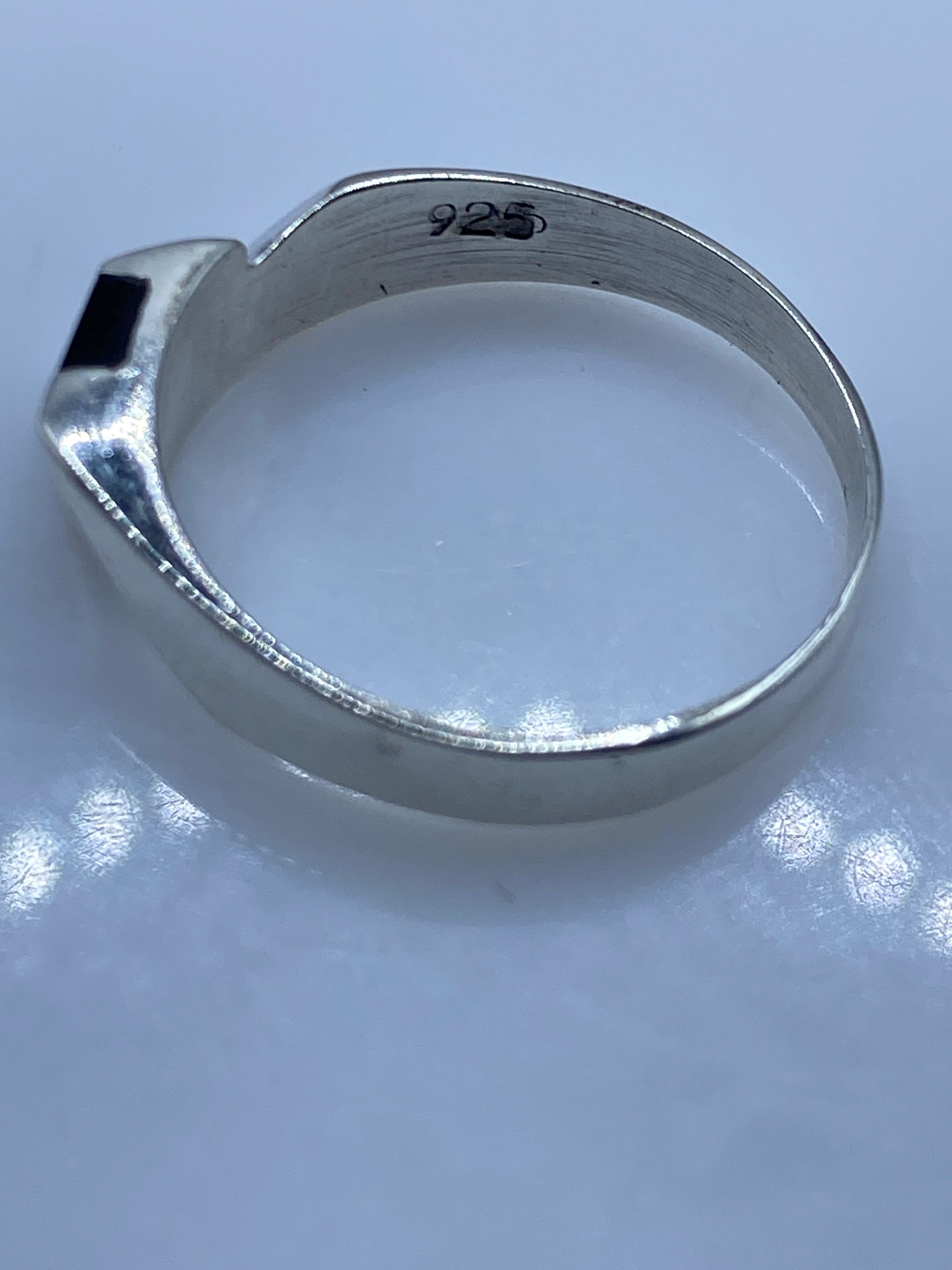 Anillo de Plata con Ónix Negra — Minimalista Unisex — foto 5
