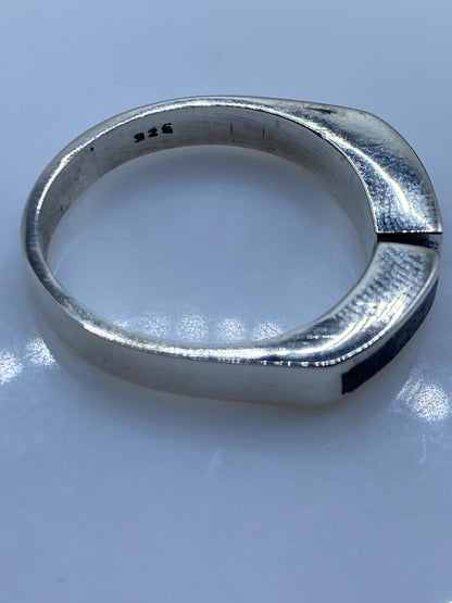 Anillo de Plata Ajustable con Incrustación — Minimalista — foto 5