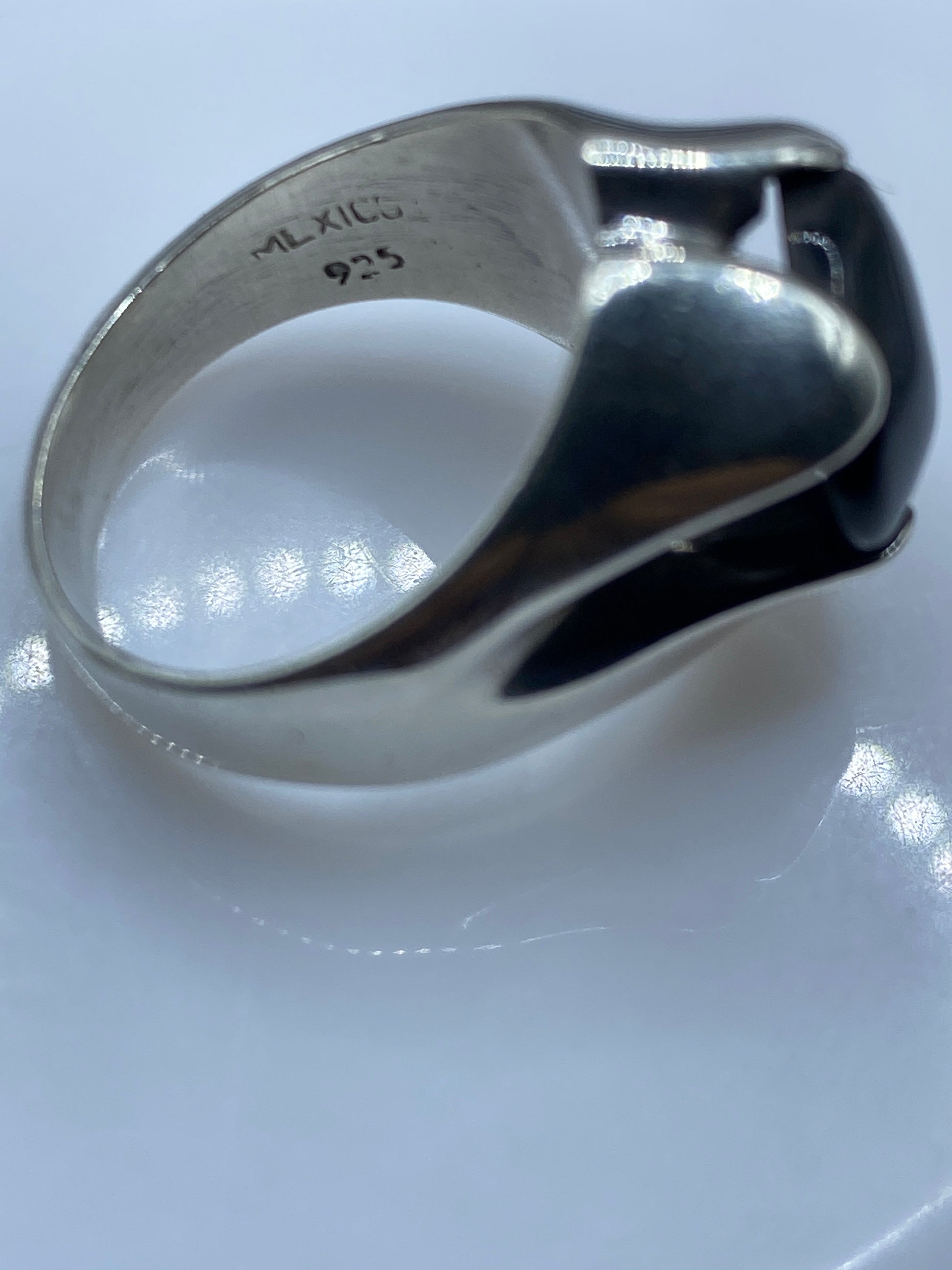 Anillo de Plata Masivo Ónix Negro — Solitario Hombre — foto 5