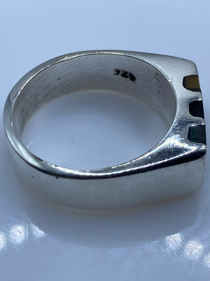 Anillo Malaquita Verde Plata .925 — Diseño Moderno Unisex — foto 5