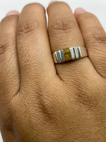 Anillo sello con sello .925 MEXICO visible en el interior