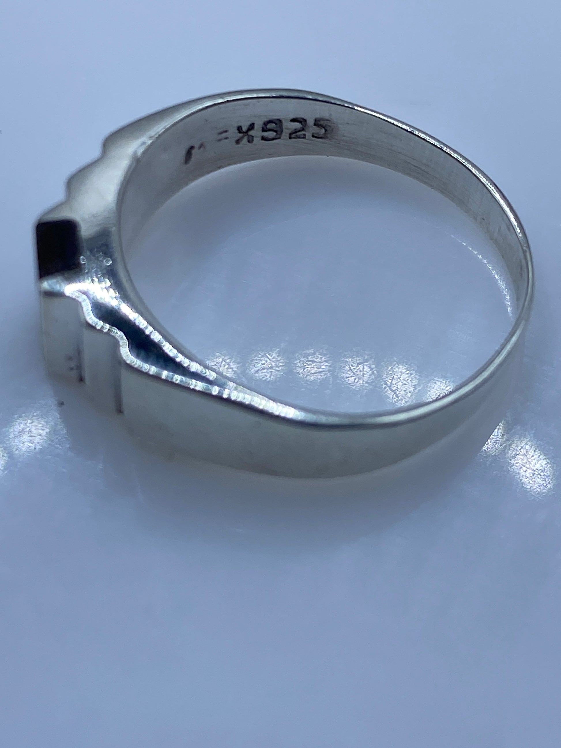 Anillo de Plata Sello con Piedra Café — Unisex Taxco .925 — foto 5