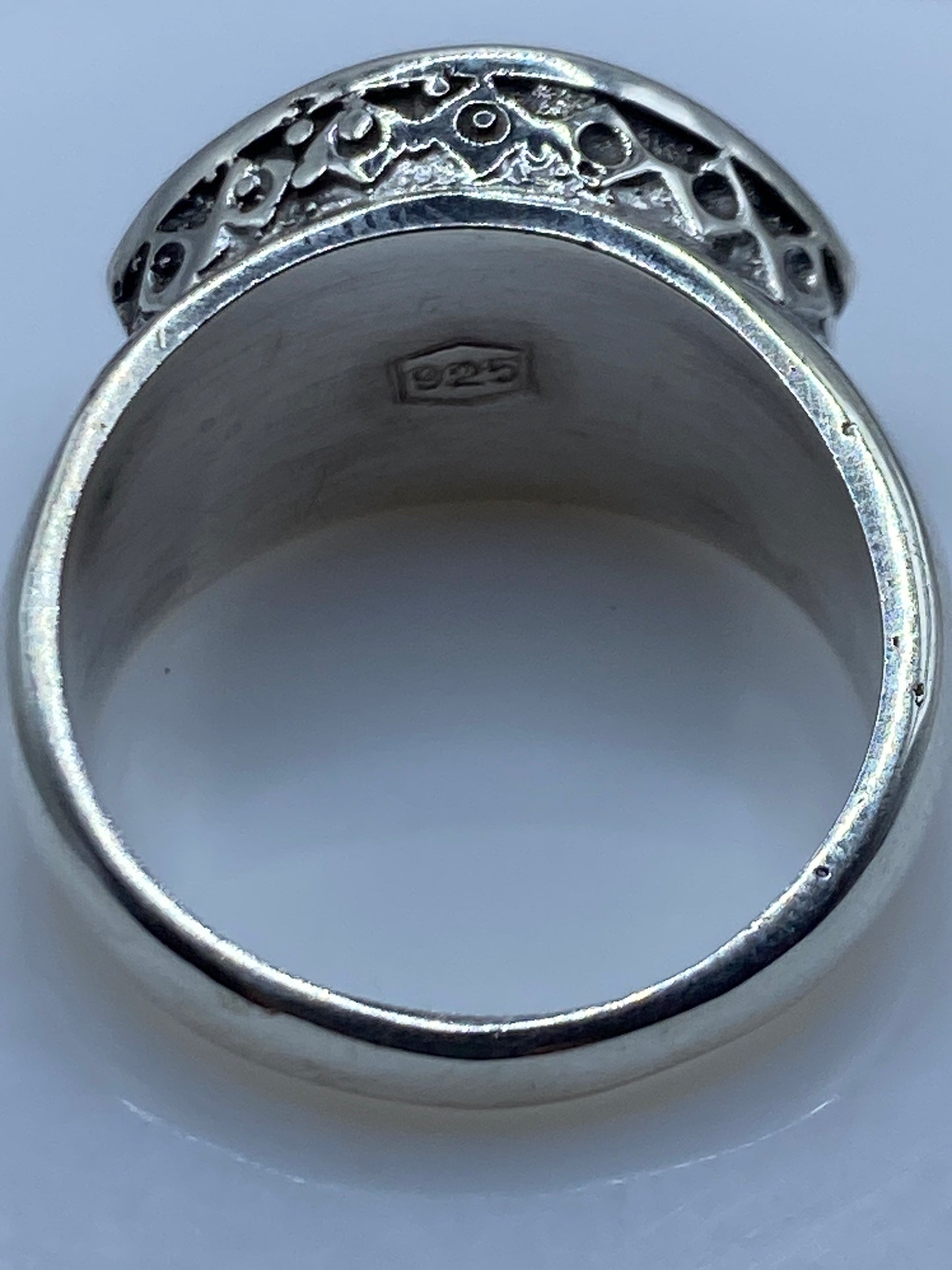 Anillo de Plata Lapislázuli Azul Profundo — Solitario Escultural — foto 5
