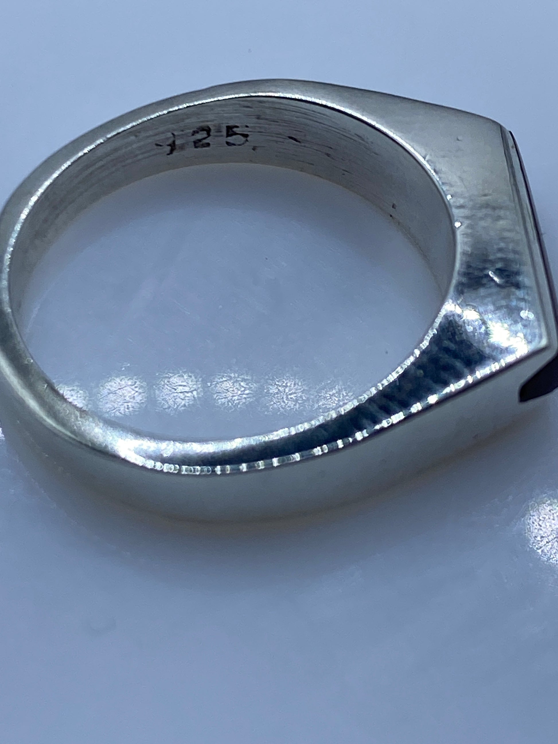 Anillo de Plata Solitario Piedra Café — Minimalista Taxco — foto 5