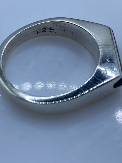 Anillo de Plata Solitario Piedra Café — Minimalista Taxco — foto 5