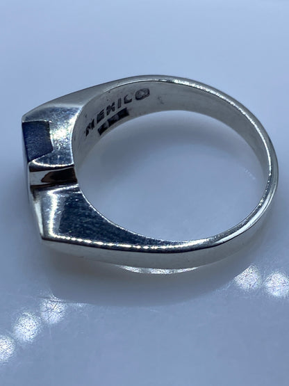Anillo de Plata con Lapislázuli Azul — Geometría Minimalista — foto 5