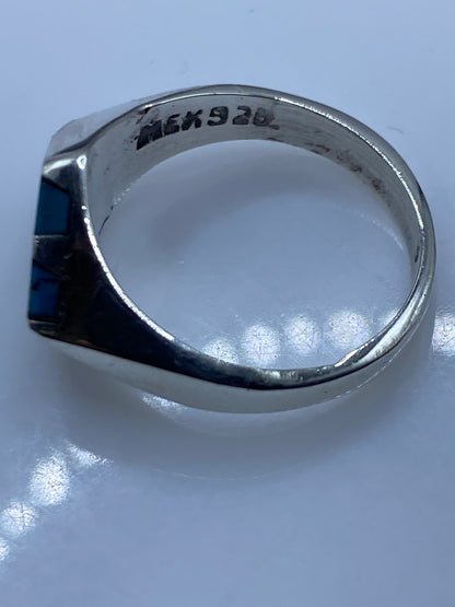 Anillo de Plata con Turquesa Azul Cielo — Diseño Moderno — foto 5