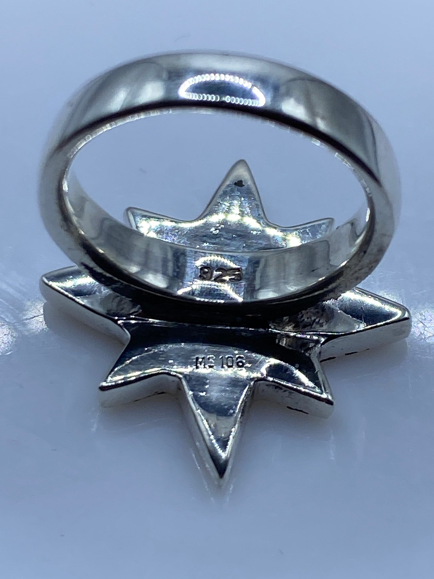 Anillo de Plata Estrella Geométrica Giratoria — Diseño Taxco — foto 5