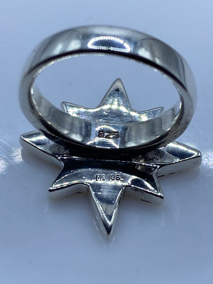 Anillo de Plata Estrella Geométrica Giratoria — Diseño Taxco — foto 5