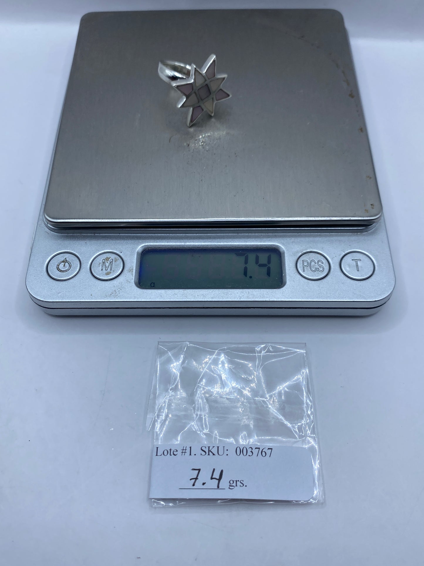 Anillo de Plata Estrella Geométrica Giratoria — Diseño Taxco — foto 6
