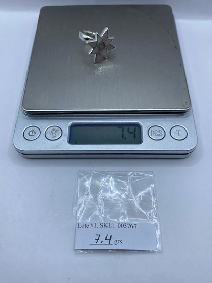 Anillo de Plata Estrella Geométrica Giratoria — Diseño Taxco — foto 6