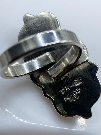 Anillo de Plata Ajustable con Piedra Central — Elegancia Solitaria — foto 5