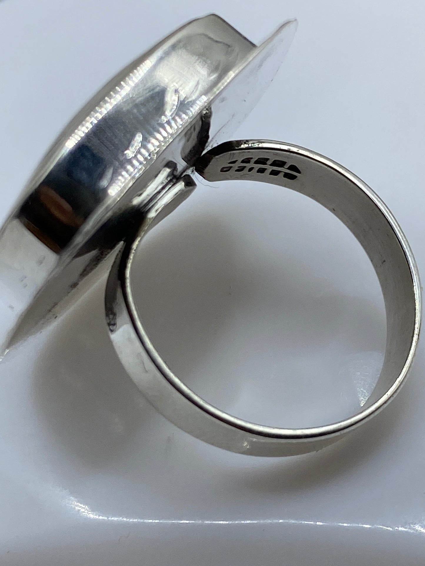Anillo de Plata Perla Blanca Ajustable — Solitario Clásico — foto 5