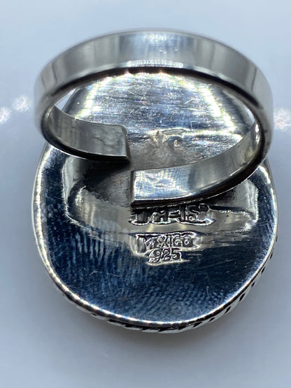 Anillo de Plata Malaquita Verde Ajustable — Diseño Étnico — foto 5