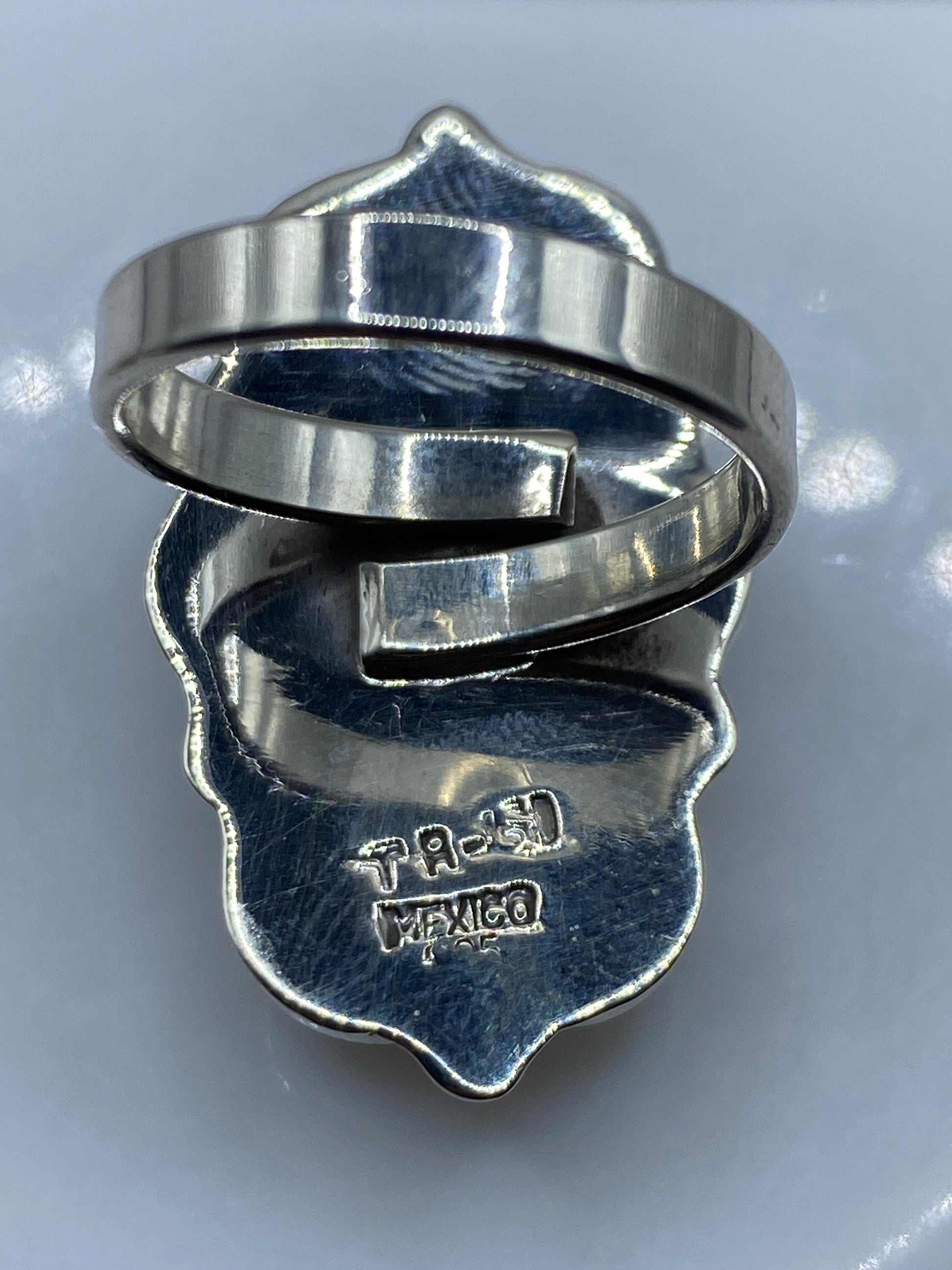 Anillo de Plata Malaquita Verde Ajustable — Diseño Étnico — foto 5