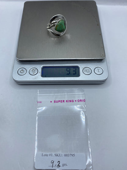 Anillo de Plata Turquesa Natural — Solitario Moderno — foto 5
