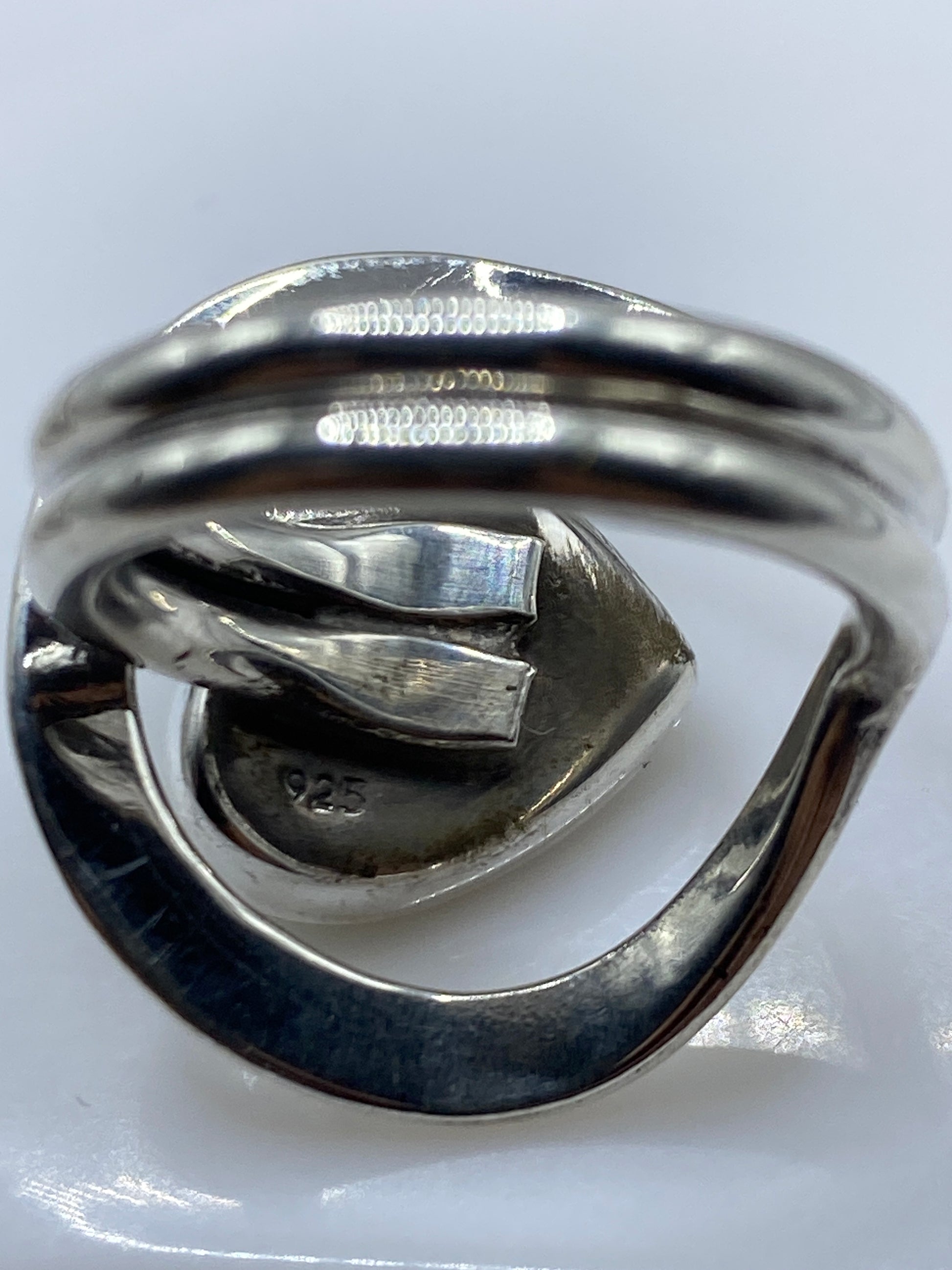 Anillo de Plata con Malaquita Verde — Solitario Minimalista — foto 5