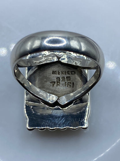 Anillo de Plata Turquesa Azul Cielo — Geométrico Taxco — foto 5