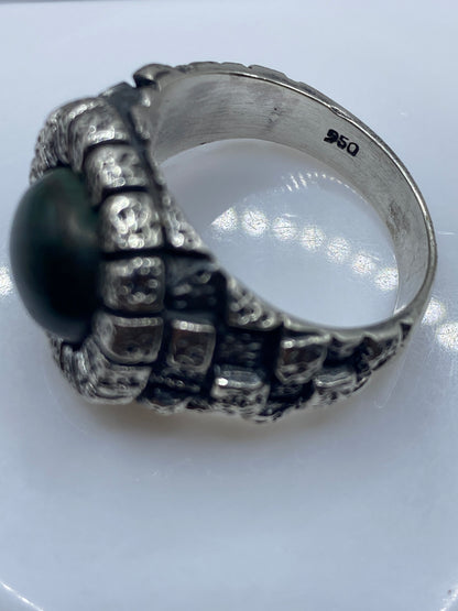 Anillo Plata .925 Malaquita Verde — Masculino Taxco — foto 5