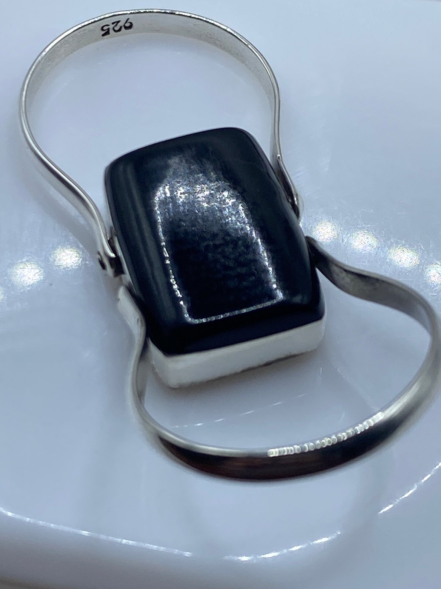 Anillo de Plata Ónix Negro Solitario — Elegancia Clásica — foto 5
