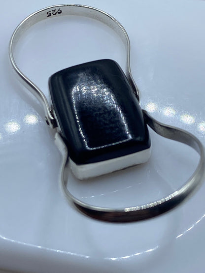 Anillo de Plata Ónix Negro Solitario — Elegancia Clásica — foto 5
