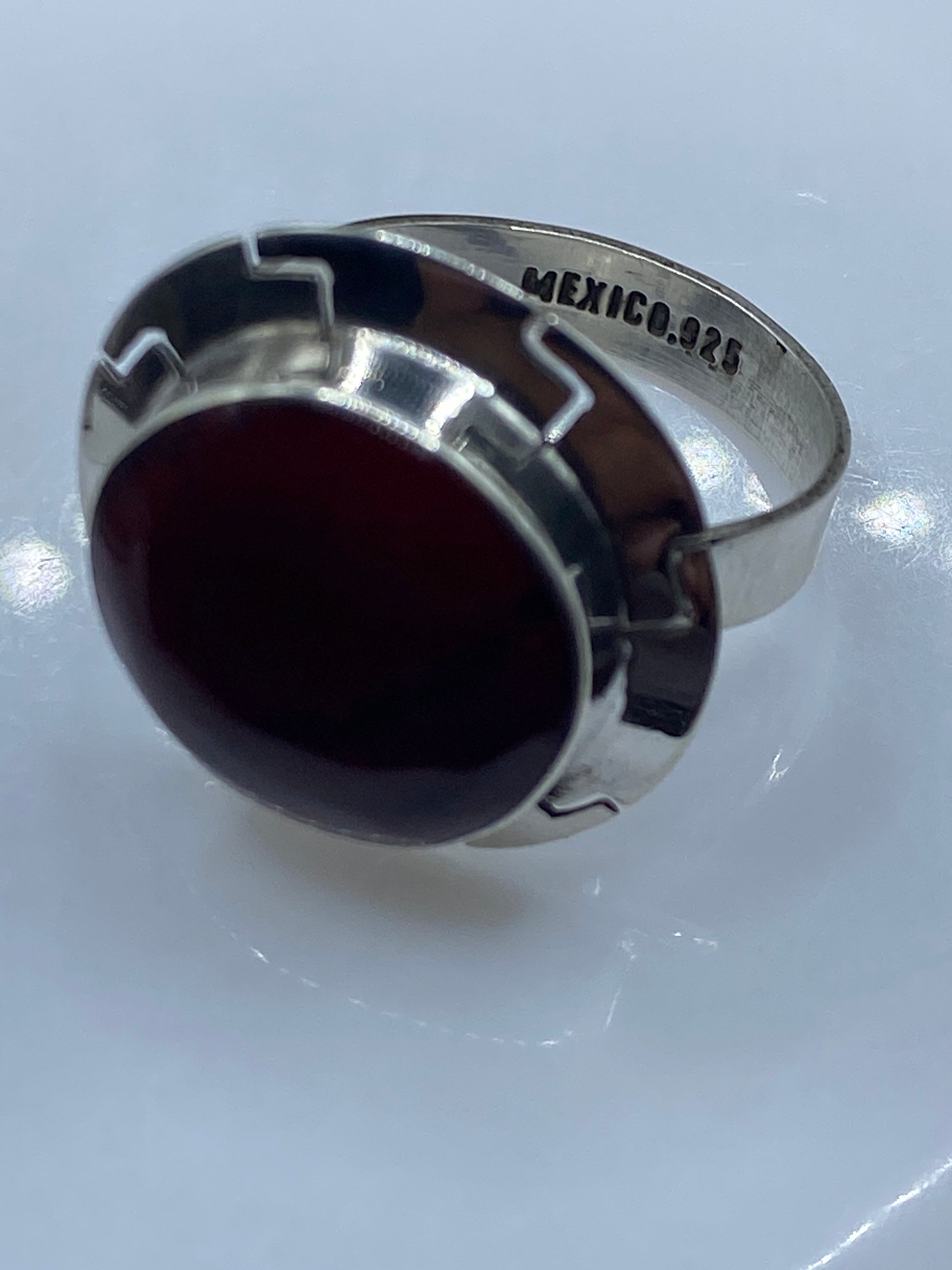 Anillo de Plata Coral Rojo Ajustable — Diseño Artesanal — foto 5