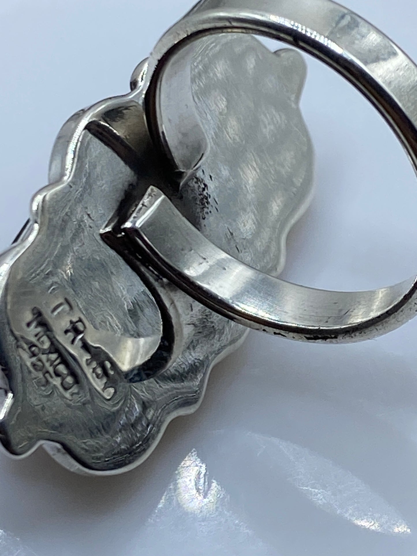 Anillo Ajustable Malaquita Verde — Plata .925 Artesanal — foto 5