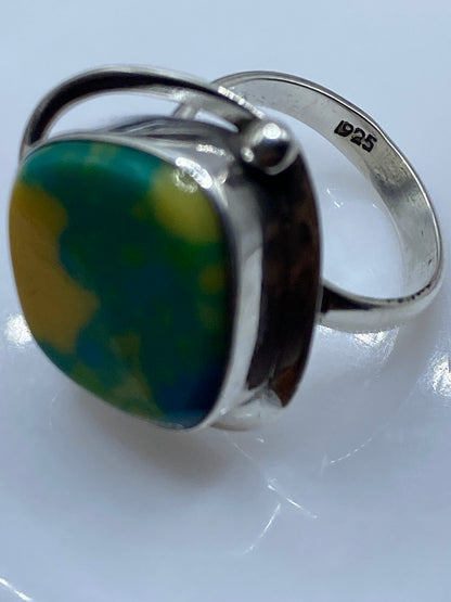 Anillo Ajustable Ópalo de Fuego Amarillo-Verde — Étnico Taxco — foto 5
