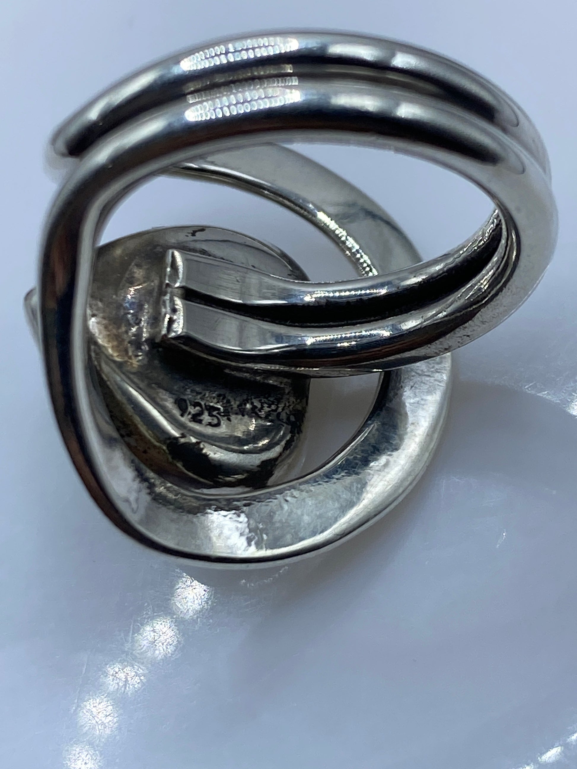 Anillo de Plata Malaquita Verde — Solitario Envolvente — foto 5