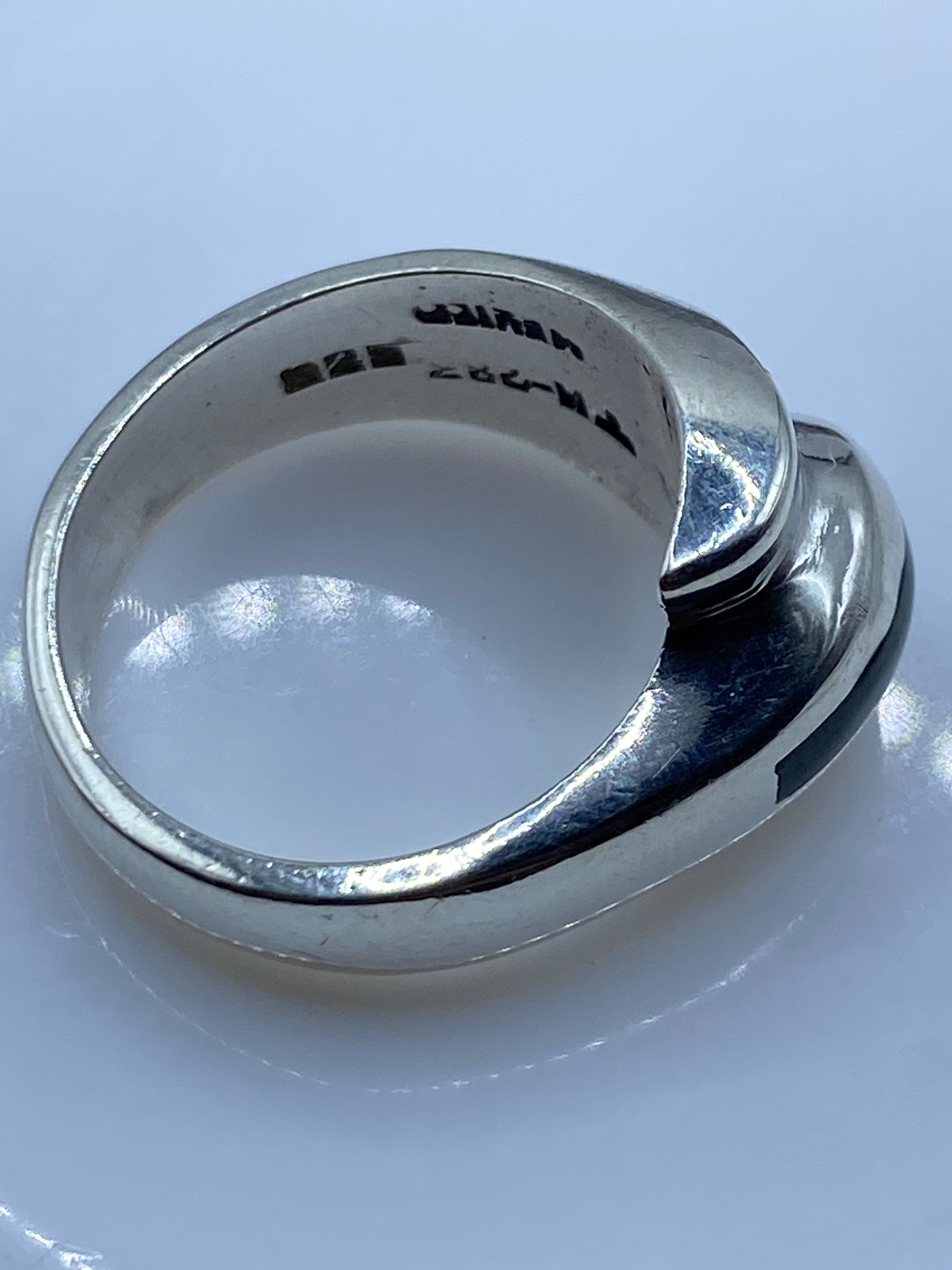 Anillo de Plata con Malaquita Verde — Solitario Moderno — foto 5
