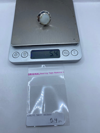 Anillo de Plata Perla Blanca — Solitario Geométrico Taxco — foto 6