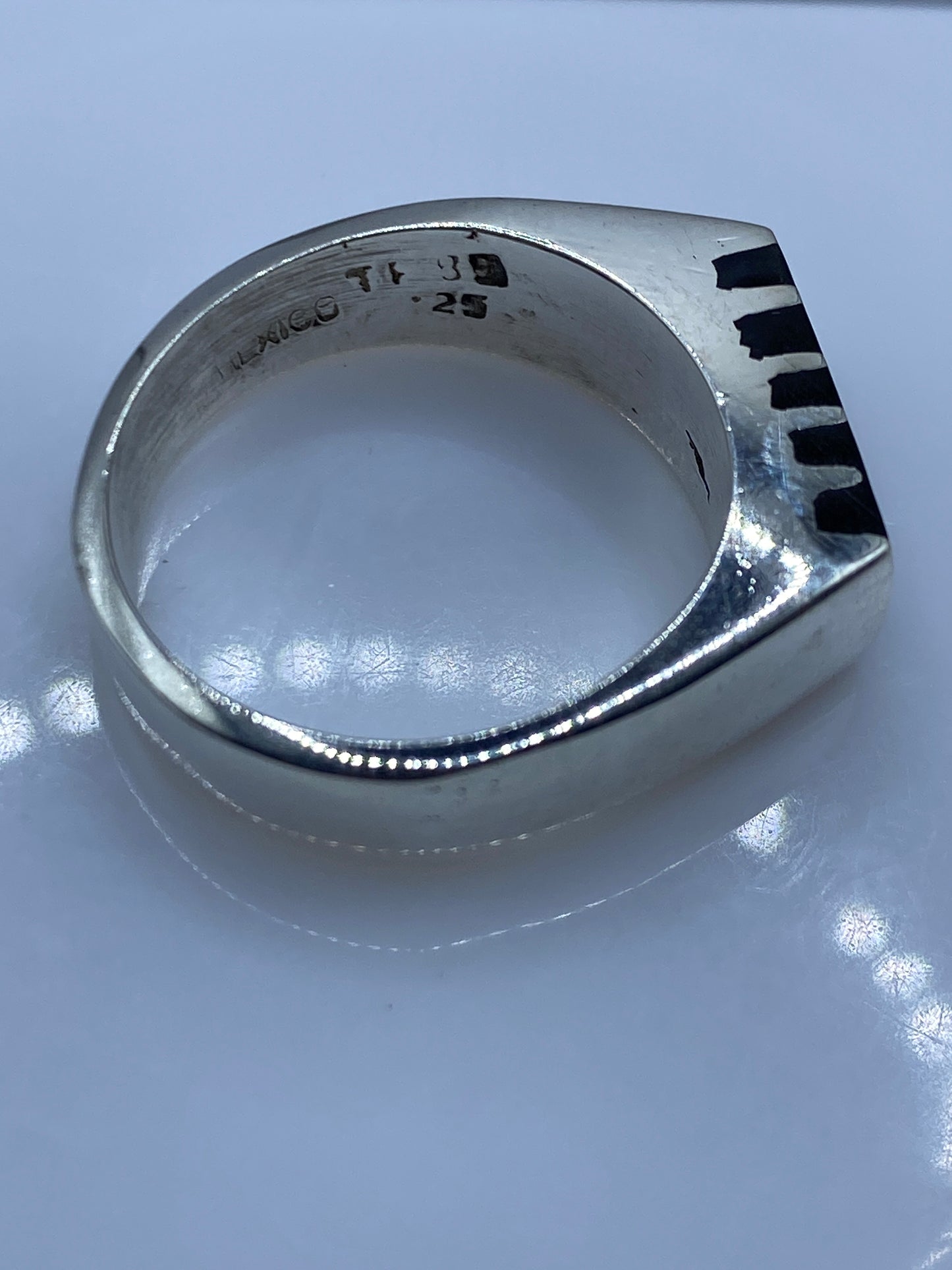 Anillo de Plata Ónix Negro Arquitectónico — Unisex Taxco — foto 5