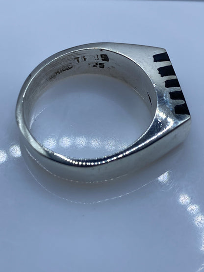 Anillo de Plata Ónix Negro Arquitectónico — Unisex Taxco — foto 5