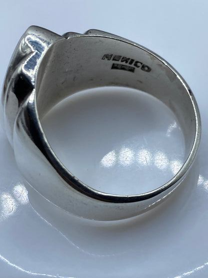 Anillo de Plata Ónix Negro Solitario — Diseño Masculino — foto 5