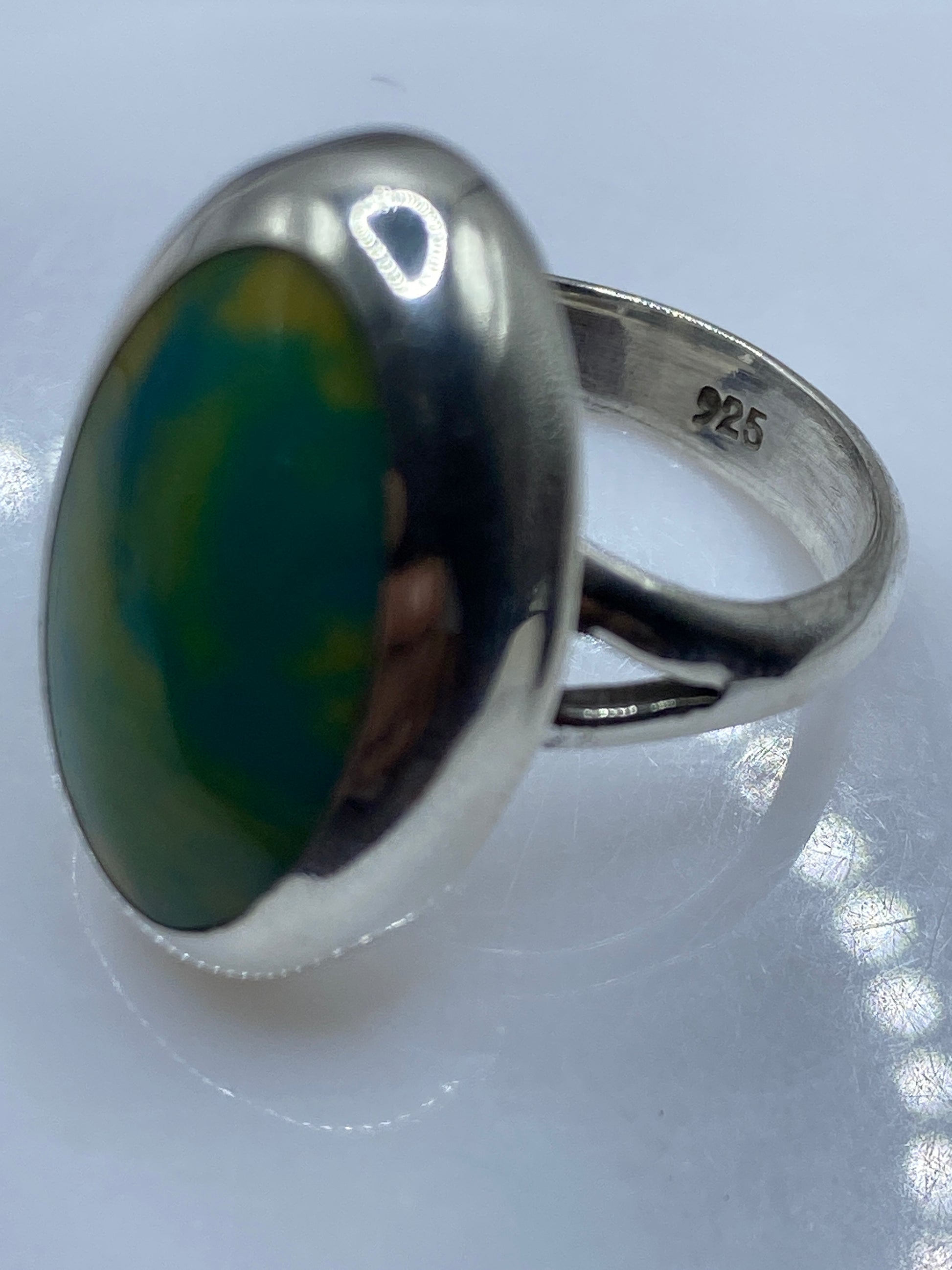 Anillo de Plata Ovalado Piedra Multicolor — Clásico Taxco — foto 5