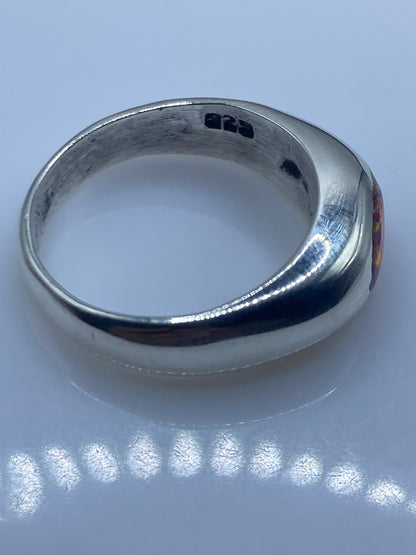 Anillo de Plata con Ópalo de Fuego Rosa — Elegancia Natural — foto 5