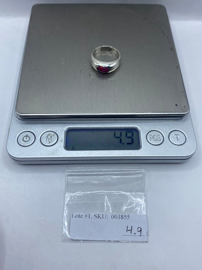 Anillo de Plata con Ópalo de Fuego Rosa — Elegancia Natural — foto 6