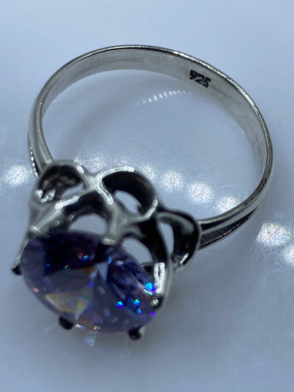 Anillo Solitario Plata Circonia Morada — Elegancia Taxco — foto 5