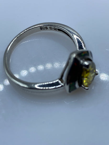 Anillo Plata Corazón Ópalo de Fuego Multicolor — Taxco .925 — foto 5