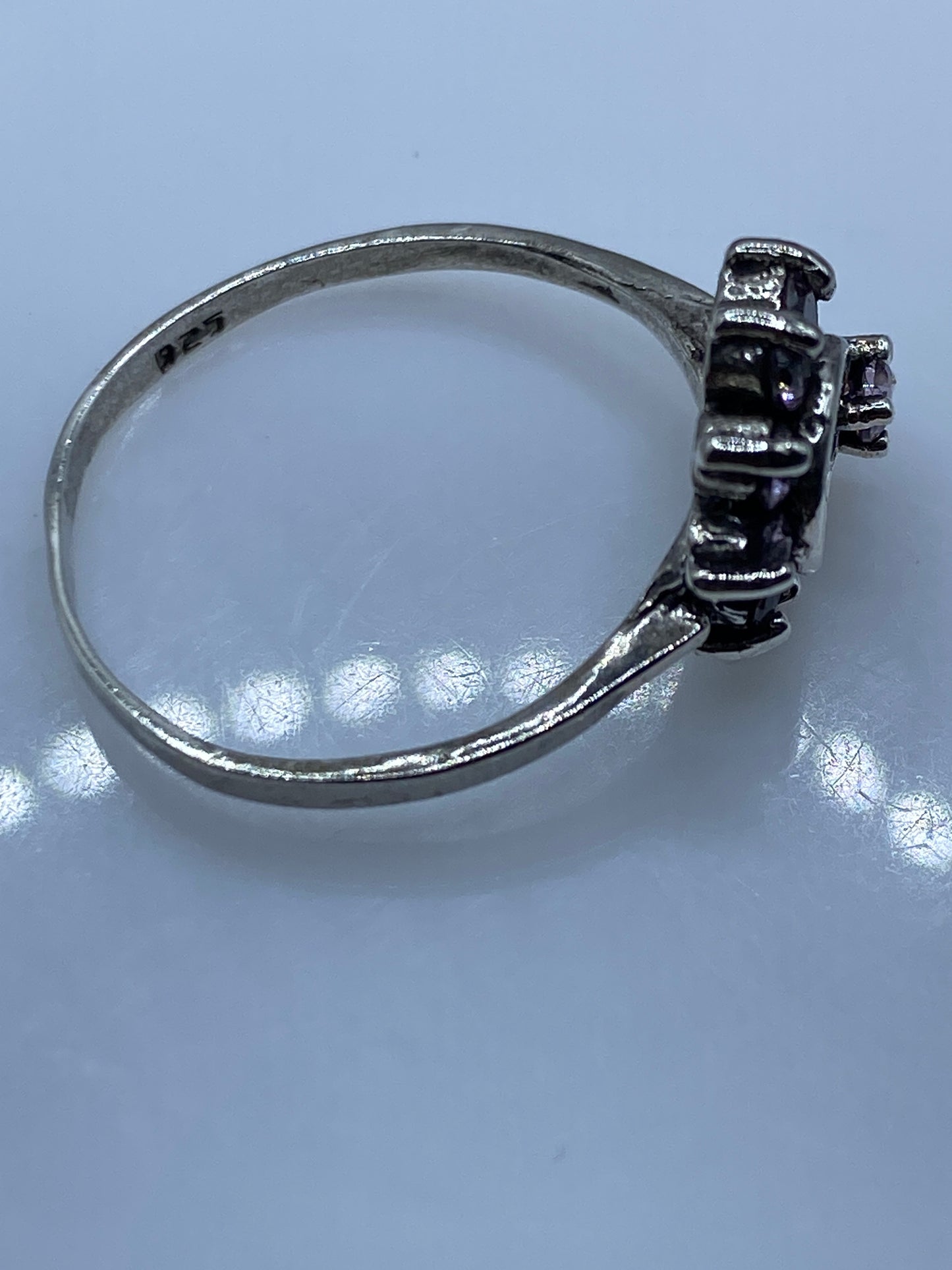 Anillo Solitario Plata Circonia Rosa — Minimalista Taxco — foto 5