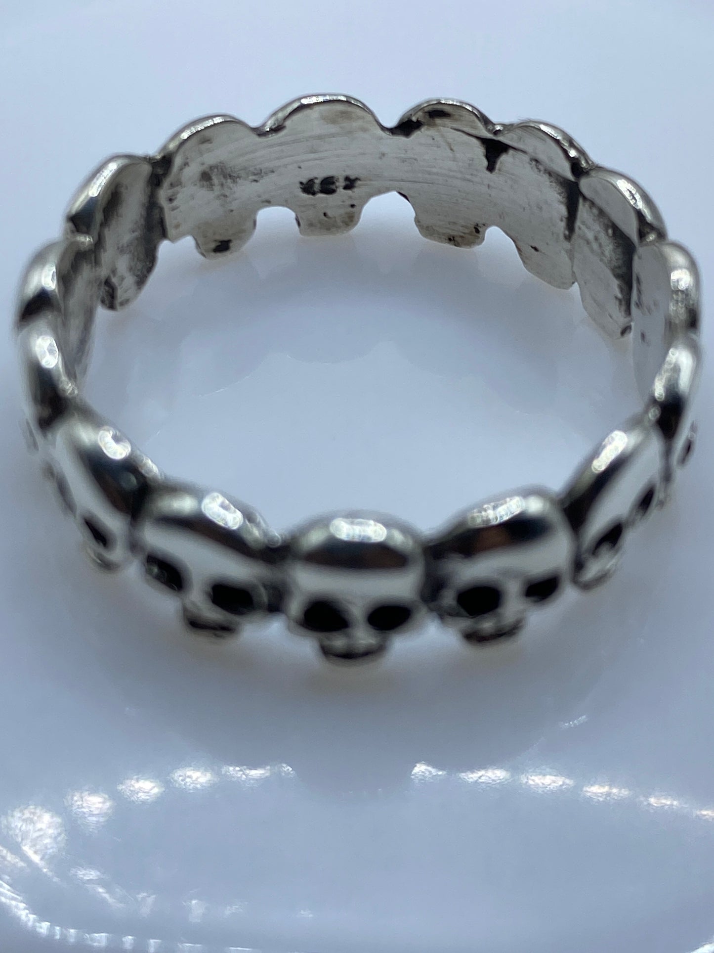 Anillo de Plata Calaveras Continuas — Sello Taxco .925 — foto 5