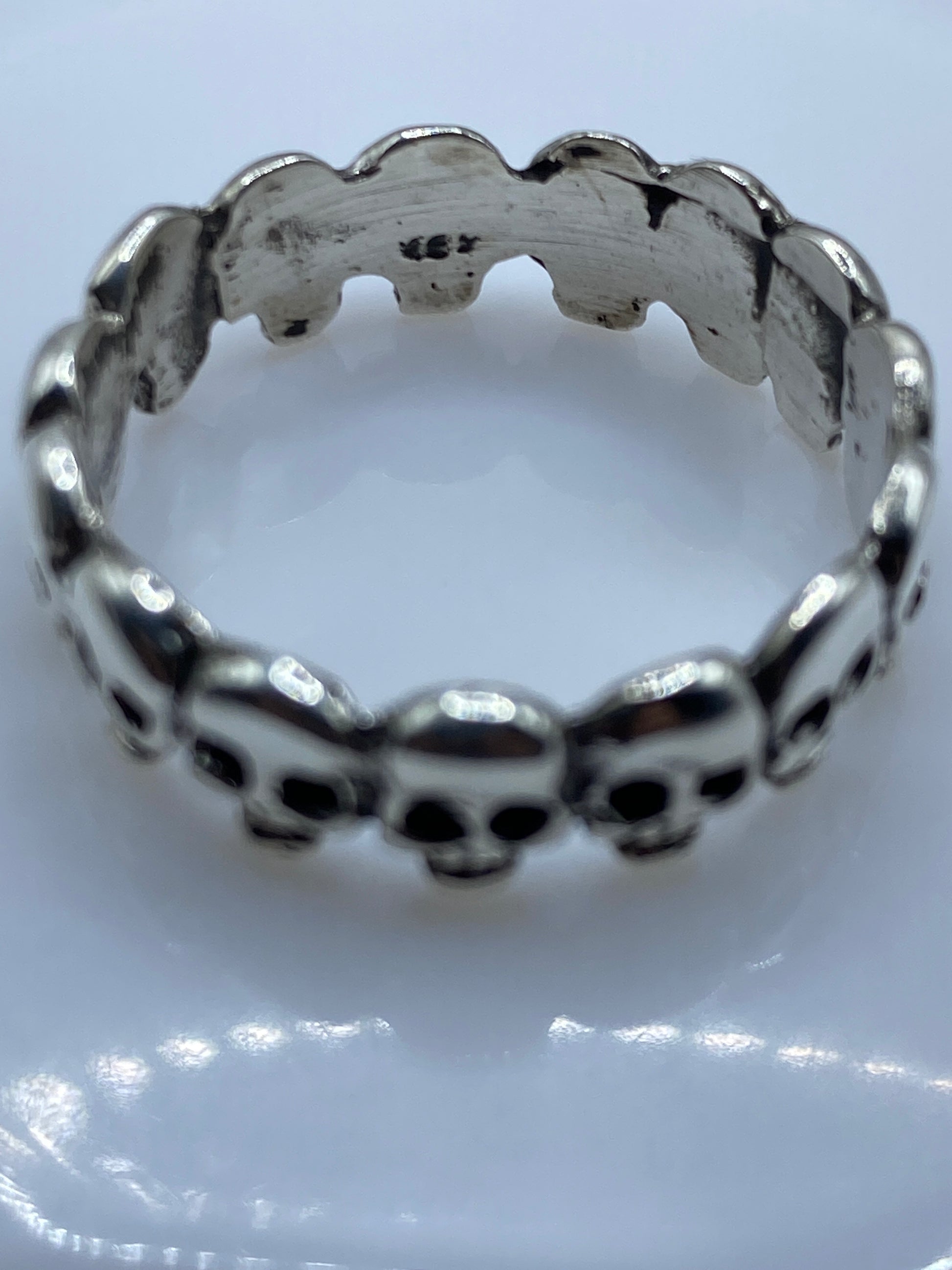 Anillo de Plata Calaveras Continuas — Sello Taxco .925 — foto 5