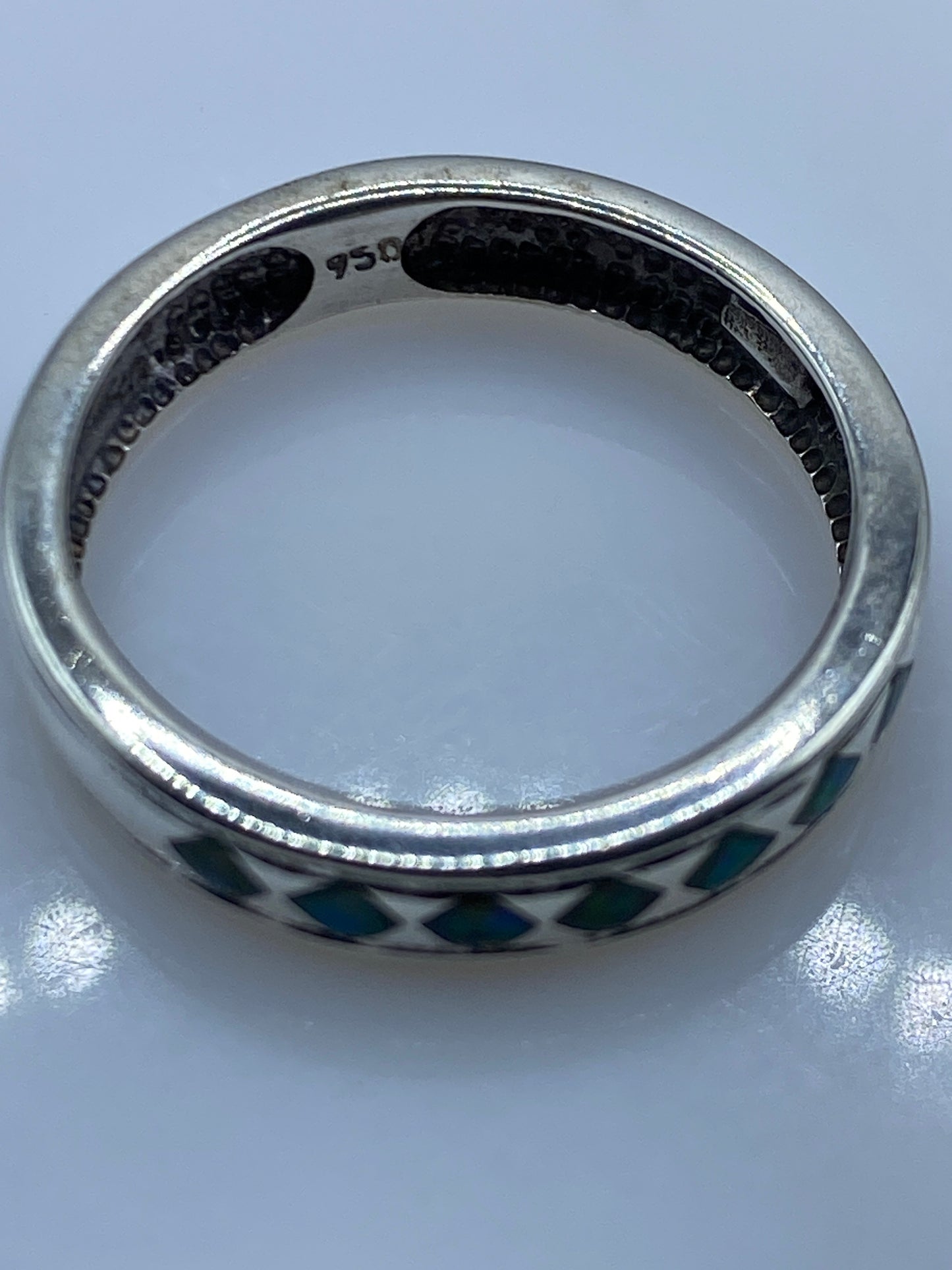 Anillo de Plata .950 Ópalo de Fuego Verde Limón — foto 5