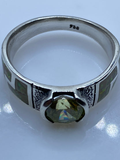 Anillo Solitario Ópalo de Fuego Amarillo — Plata .950 Taxco — foto 5